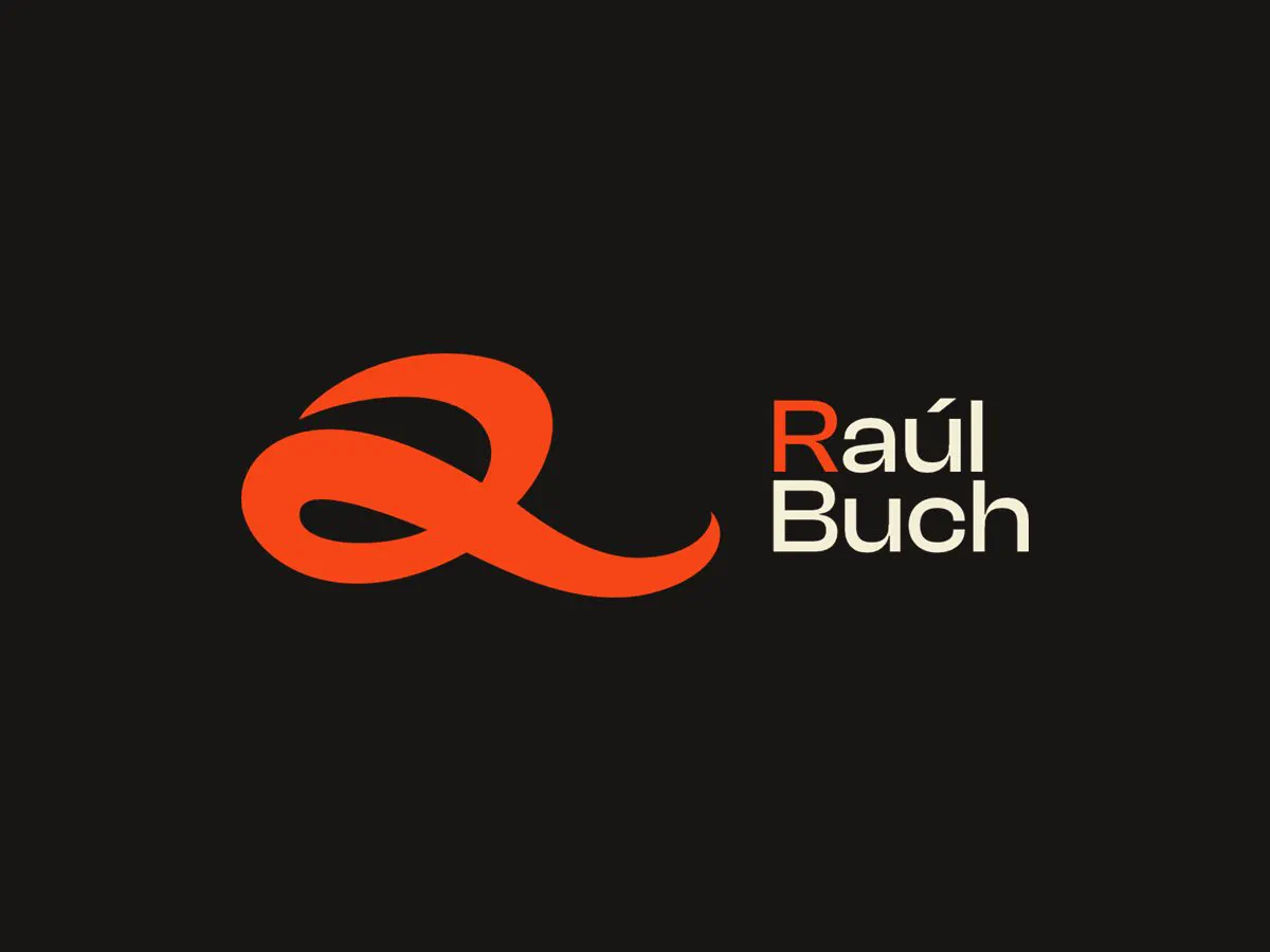 Versión alternativa del logotipo con la R en naranja sobre negro