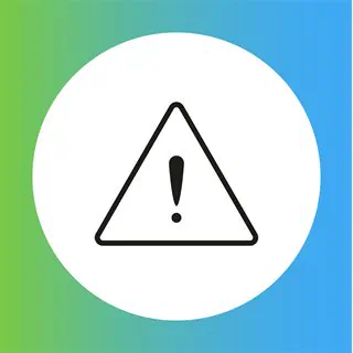 Portada de historias destacadas con un icono de aviso