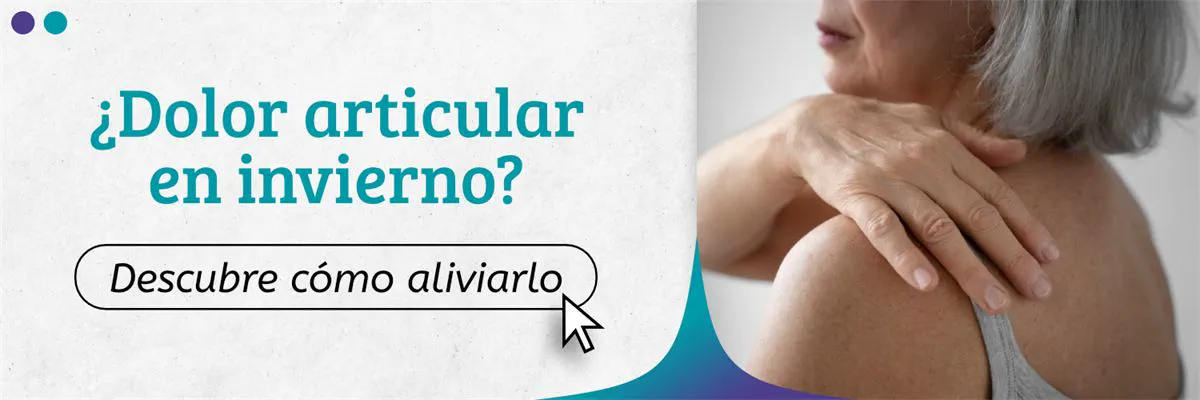 Banner «¿Dolor articular en invierno?» de una farmacia